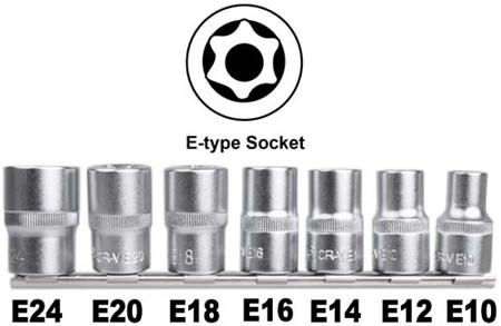 سيت لقمة نجمة 1/2" 7 قطع