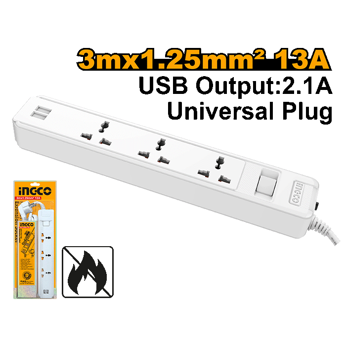 سيار واير درجة اولى 13 امبير نحاس USB + 3 نقاط