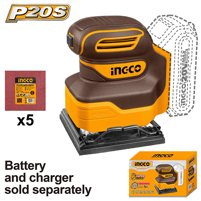 حفافة خشب مربعة 20 فولت 100 ملم بدون ملحقات