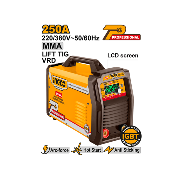 ماكنة لحام الكترونية دايود 250 امبير ثري فيز + سنكل